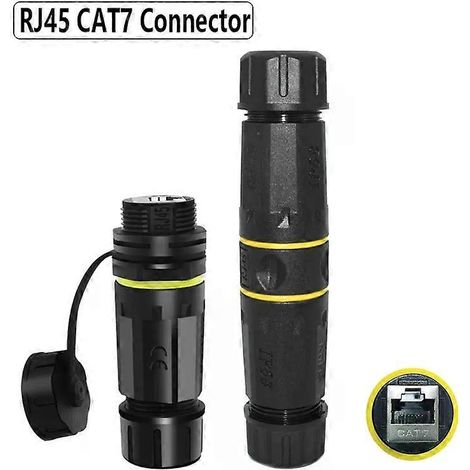 Coupleur RJ45 étanche Cat7, connecteur Ethernet étanche blindé IP68 femelle-femelle - JXLGV (1/4)
