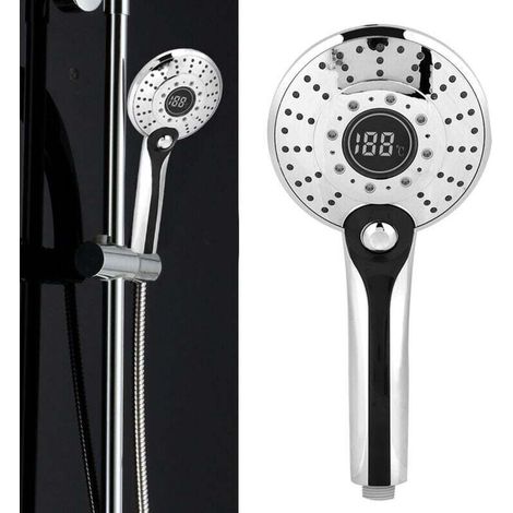 Digital Display Handheld Shower Head with 3 Color Temperature Control, LED Light, 3 Spray Modes MUMU (1/4)