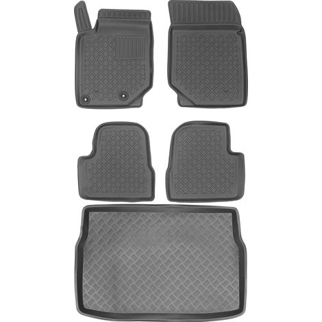 Peugeot 208 II Hatchback a partir de 2019 SET - Alfombrillas para coche + alfombrilla para maletero
