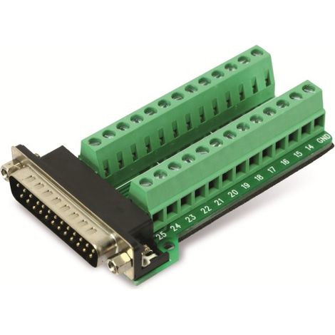 Sub-D Adapter, 25-polig, Stecker / Schraubklemmen