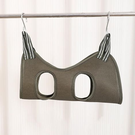 1 Harnais de toilettage, Nylon respirant, Sangles réglables, 2 Crochets, Pour chats et petits chiens (1/5)