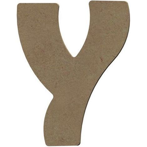 Lettre en bois - Médium - Y - 8cm - Marron - Mixte - Décoration personnalisable (1/3)