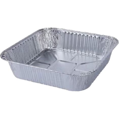 30 Plateaux en aluminium, carrés, résistants à la chaleur, pour four, friteuse à air, barbecue (1/4)