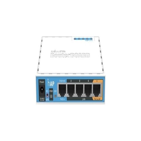PUNTO DE ACCESO MIKROTIK HAP WIFI 5X 10/100 2.4GHZ L4 BLANCO RB951Ui-2nD