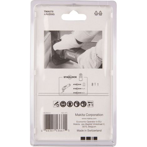 Tampon d'interface de protection triangulaire avec surface collante Makita TMA078