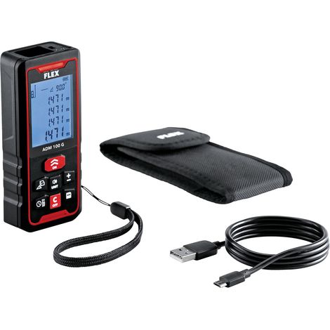 Flex Entfernungsmesser ADM 100 G mit Grüner Laserdiode , inkl. Tasche