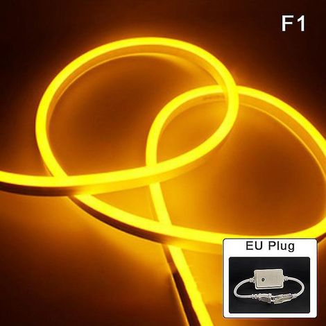 Bande LED étanche RGB multicolore flexible, néon LED pour décoration intérieure - F1 - Or (1/5)