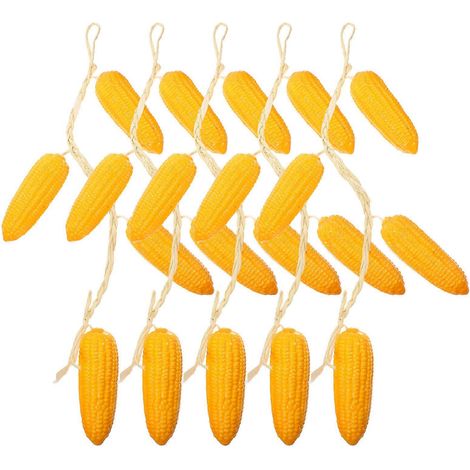Lot de cinq cordes à maïs synthétiques pour suspendre les épis, légères et faciles à installer, convenant aux fermes, maisons, magasins et usages éducatifs. (1/5)