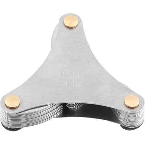 51-piece Stainless Steel Thread Gauge 60-Degree Screw Pitch Measuring Tool (US Units) (1/3)