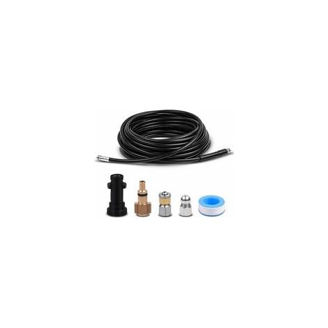 15M Tuyau de Nettoyage Canalisation,Kit de Nettoyage du Tuyau de Vidange du Nettoyeur Haute Pression, pour Karcher K2-K7 Séries Et LAVOR