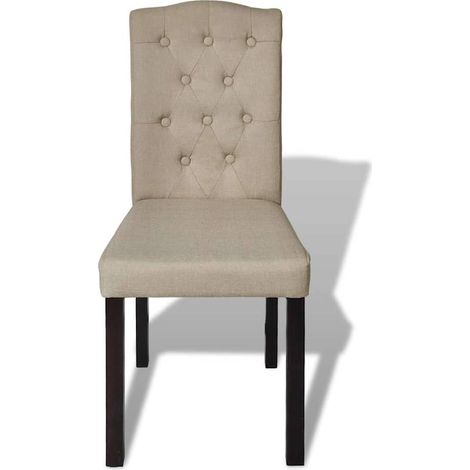 Maison Exclusive - Chaises à manger lot de 2 poil de chameau tissu (1/5)