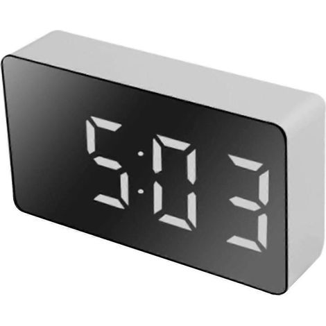 Réveil numérique LED avec chargement USB - Affichage de l'heure LCD sans pile pour bureau, idéal pour la décoration intérieure (1/5)