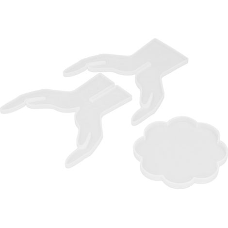 Moule silicone DIY résine époxy pour branches irrégulières, cadre vase miroir européen, moule à plateau miroir double face, coussin plat 60-742 (1/5)