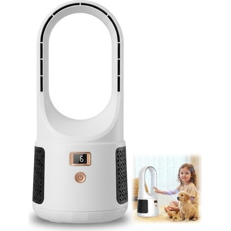 Climatiseur Mobile -Tendance Silencieux Sécurisé -Commande tactile 6 vitesses USB longue durée - Bureau chambre dortoir - Blanc (1/5)