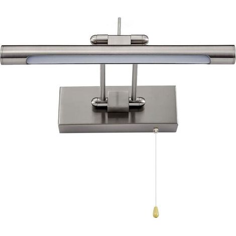 Applique murale LED pour salle de bain – interrupteur à tirette – miroir réglable – indice de protection IP44 – 4000 K – 35 cm/6 W (1/4)