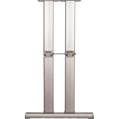 Pied de table basculant aluminium double