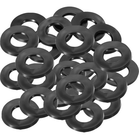 Rondelle Plate En Caoutchouc M12, Lot De 24, Diamètre Intérieur 12 mm, Diamètre Extérieur 24 mm, Épaisseur 3 mm, Joint D'étanchéité Espaceur Pour Robinet Raccord Boulon, Noir (1/5)
