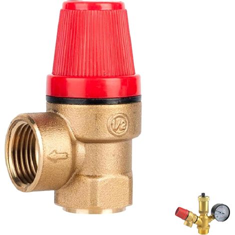 Safety Valve DN15 1/2" Female 3 Bar Water Oil Relief Thread (1/2 3BAR A) (1/5)