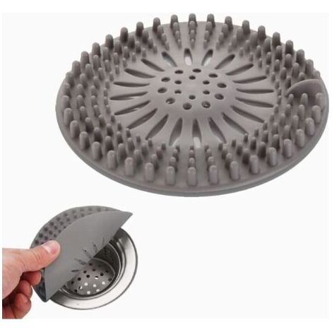 Protection de Drain de Silicone, Filtre Evier de Cuisine avec Ventouse, Filtre de Couverture de Drain de Baignoire, Filtre D'éVier de Cuisine Et Salle de Bain. (1/4)