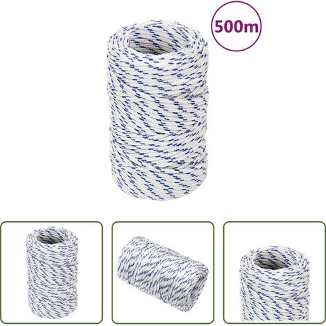 vidaXL Polypropylenseil - Bootsseil Weiß 2 mm 500 m Polypropylen (1/5)