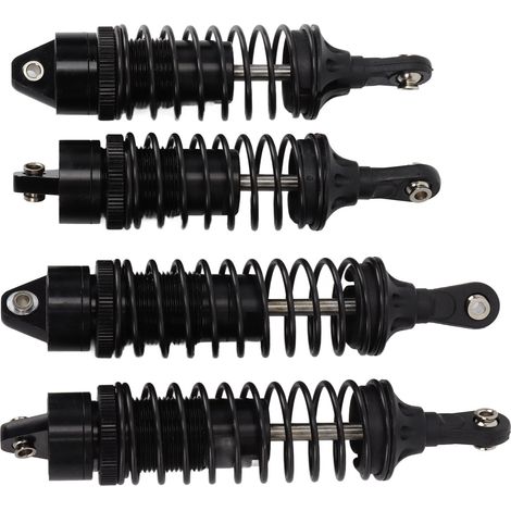 amortisseurs avant et arrière pour voitures télécommandées, en alliage d'aluminium avec ressorts en plastique, adaptés aux voitures télécommandées TRAXXAS SLASH 1/10, noirs. (1/5)