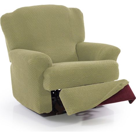 Housse Super élastique pour Fauteuil Relax de 70 à 90 cm Modèle Novel Pistache Housse de Fauteuil inclinable Pieds séparés Protecteur en Tissu Jacquard Toucher Coton (1/5)