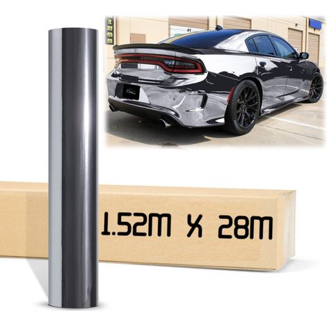 Dekorative Auto-Wrap-Folie 1,52 x 28 m Chrom-Silber