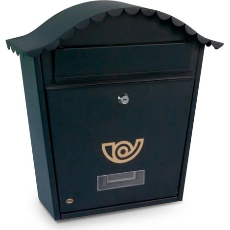 AMIG Boîte aux lettres 1 370 x 360 x 105 mm Acier Noir (1/5)