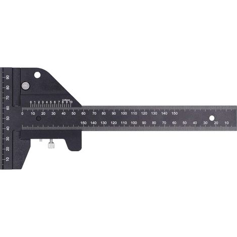 Regla Recta De Aleación De Aluminio MINKUROW, Regla De Puntuación T, Regla De Marcado, Herramienta De Medición De Carpintería, Regla T De 0-150mm, 0,05mm, Calibre De Puntuación De 210mm (1/5)