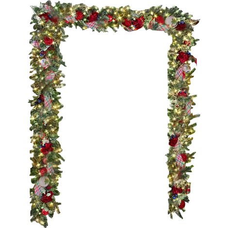 Guirlande De Noël En Branches Séchées - Anneau De Vigne Décoratif Pour Porte Et Mur - 1,2 M - 1 Pièce (1/5)