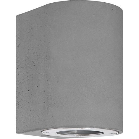 Merano Birmingham Applique d'extérieur Down Down Gris Béton Verre LED GU10 1x7W IP65