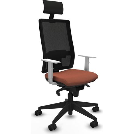 piqueras-y-crespo Chaise de bureau brun avec accoudoirs ajustables