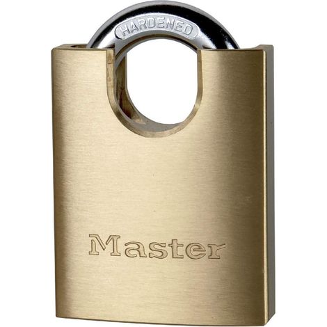 Master Lock 2250EURD Solid Brass 50mm 5-Pin Shrouded Shackle Padlock