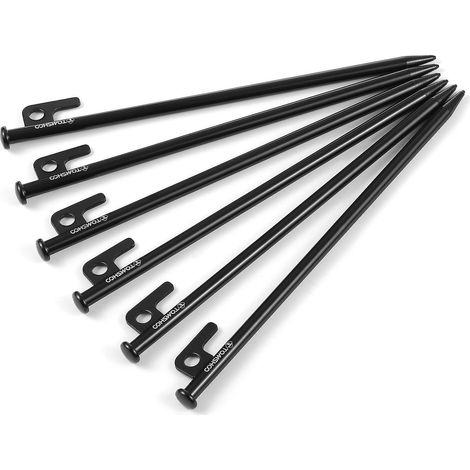 TOMSHOO 20cm/30cm Schwerlast-Stahl-Zeltnägel für Outdoor-Camping-Markisen