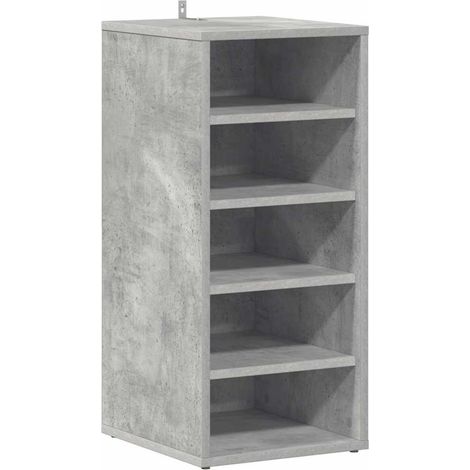 Scarpiera Mobile per scarpe Grigio Cemento 31,5x35x70 cm in Truciolato (1/5)