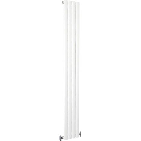 SKY Bathroom Oval Column Radiator Vertical 1800x236mm Single White
