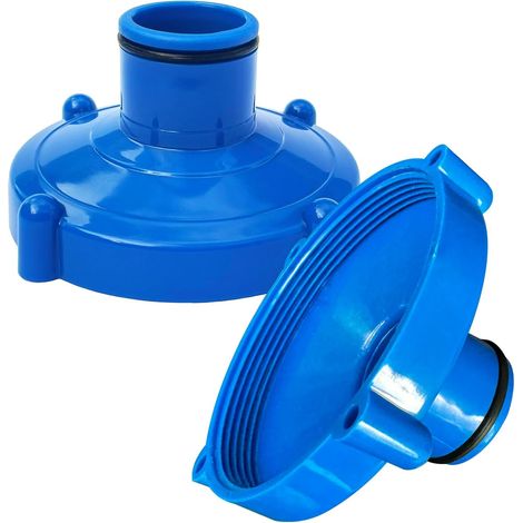 Lot de 2 adaptateurs pour aspirateur de Piscine - pour Tuyau d'aspiration, pour piscines de 80 mm à 32 mm - Bleu (1/5)