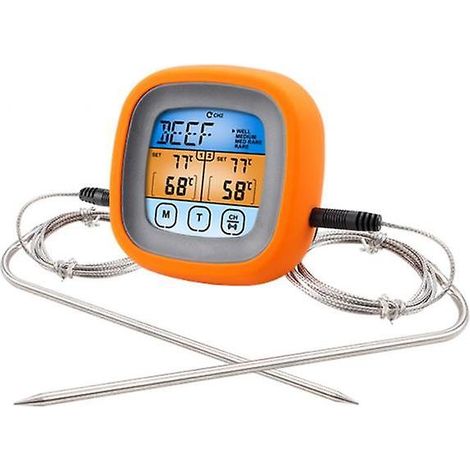 Thermomètre alimentaire tactile à double aiguille avec affichage couleur pour la cuisine et la pâtisserie-AquaForge (1/5)