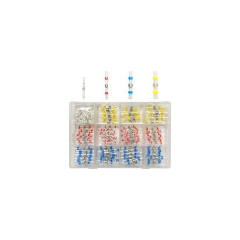 Lot de 200 connecteurs à souder isolés, 4 tailles 26-10 AWG, avec gaine thermorétractable, bornes électriques pour moto automobile, rapport de rétrécissement 3:1 (1/5)
