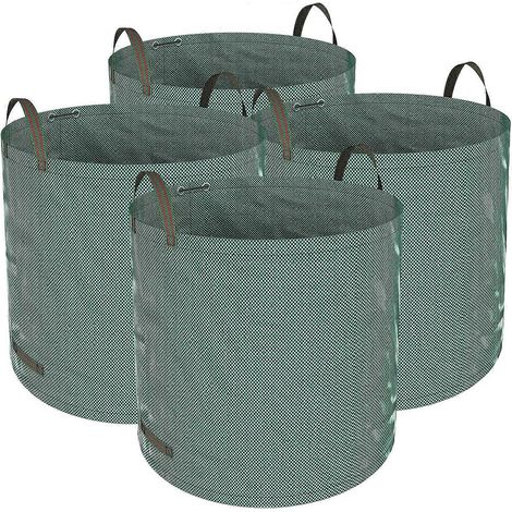 Filiyano-Lot de 4 grands sacs à déchets de jardin de 272 L (67 x 76 cm), sacs à ordures de jardin résistants, sacs à compost résistants, sacs de (1/5)