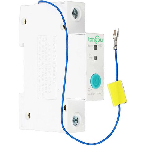 WLAN-Leistungsschalter 1P 230V DIN-Schienen-Smart-Leistungsschalter für Ewelink-App Heim- und Einkaufszentren