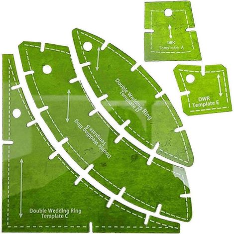 Lot de 5 gabarits de courtepointe alliances - Gabarits réutilisables pour quilting (1/5)