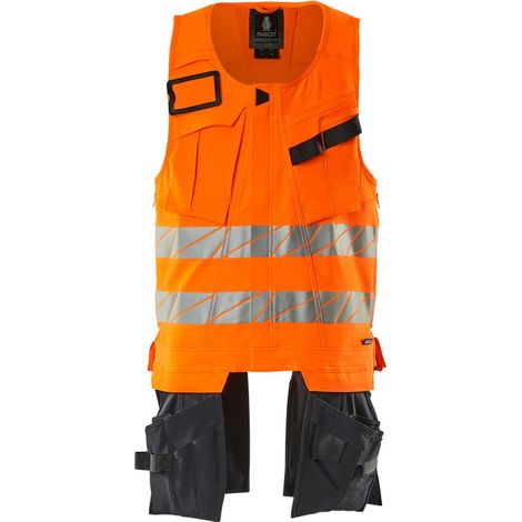 Mascot Werkzeugweste, ULTIMATE STRETCH Werkzeugweste Gr. 2XL, hi-vis orange/schwarzblau (1/4)