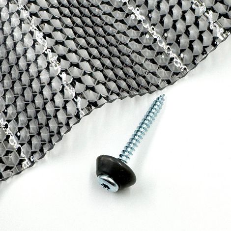 Vis galvanisées M5 x 50 mm pour bois avec rondelle d'étanchéité grise MK PC DIAMONDS, 50 pièces (1/5)