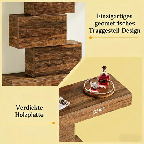 Table d'appoint design à piètement géométrique, table de chevet moderne, console élégante, table d'appoint pour canapé-lit, style contemporain, finition robuste. (1/5)
