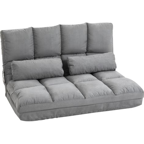 Siège relax moderne avec fonction inclinable, dossier ajustable, coussin confortable, idéal pour la télévision, lecture et méditation, gris