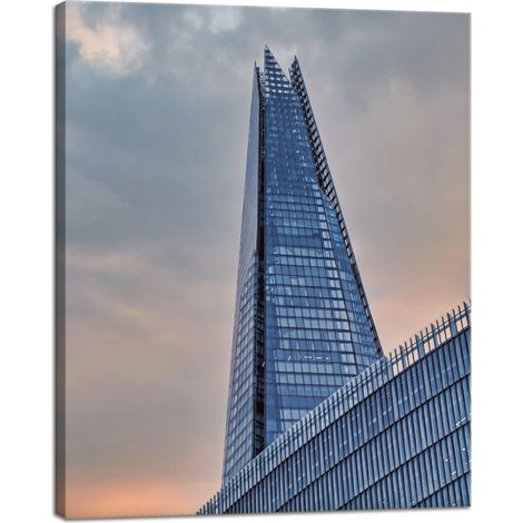 Leinwandgemälde Architekturperspektive Wolkenkratzer 40x50 cm