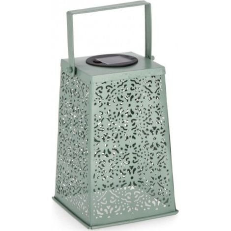 Lanterna solare kalidas in acciao per uso interno ed esterno -14 x 14 x h 20 cm / Rettangolare (1/2)