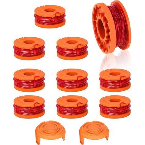 Bobine De Rechange Compatible Tondeuse Gazon Sans Fil Capuchon Alimentation Cordon Désherbage Automatique Lot 10 (1/4)