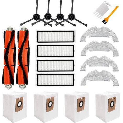 Chuancheng Lotto di accessori per aspiratore Bot Z10 Pro L10 Plus, 2 filtri principali staccabili, 4 filtri Hepa, 4 filtri laterali, 4 Chiffons de serpillière, 4 Sacs à poussière (1/5)